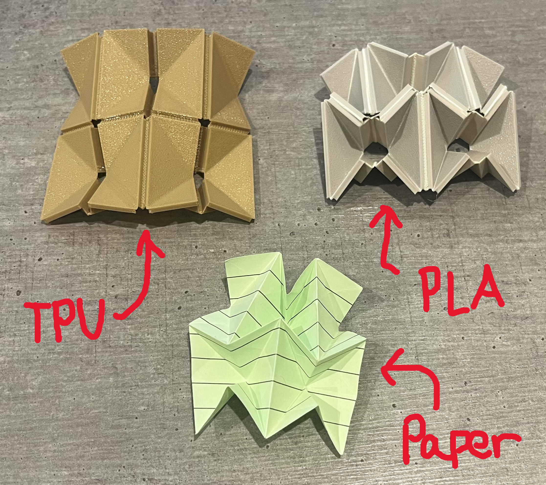 3D Printed Origami Annotated